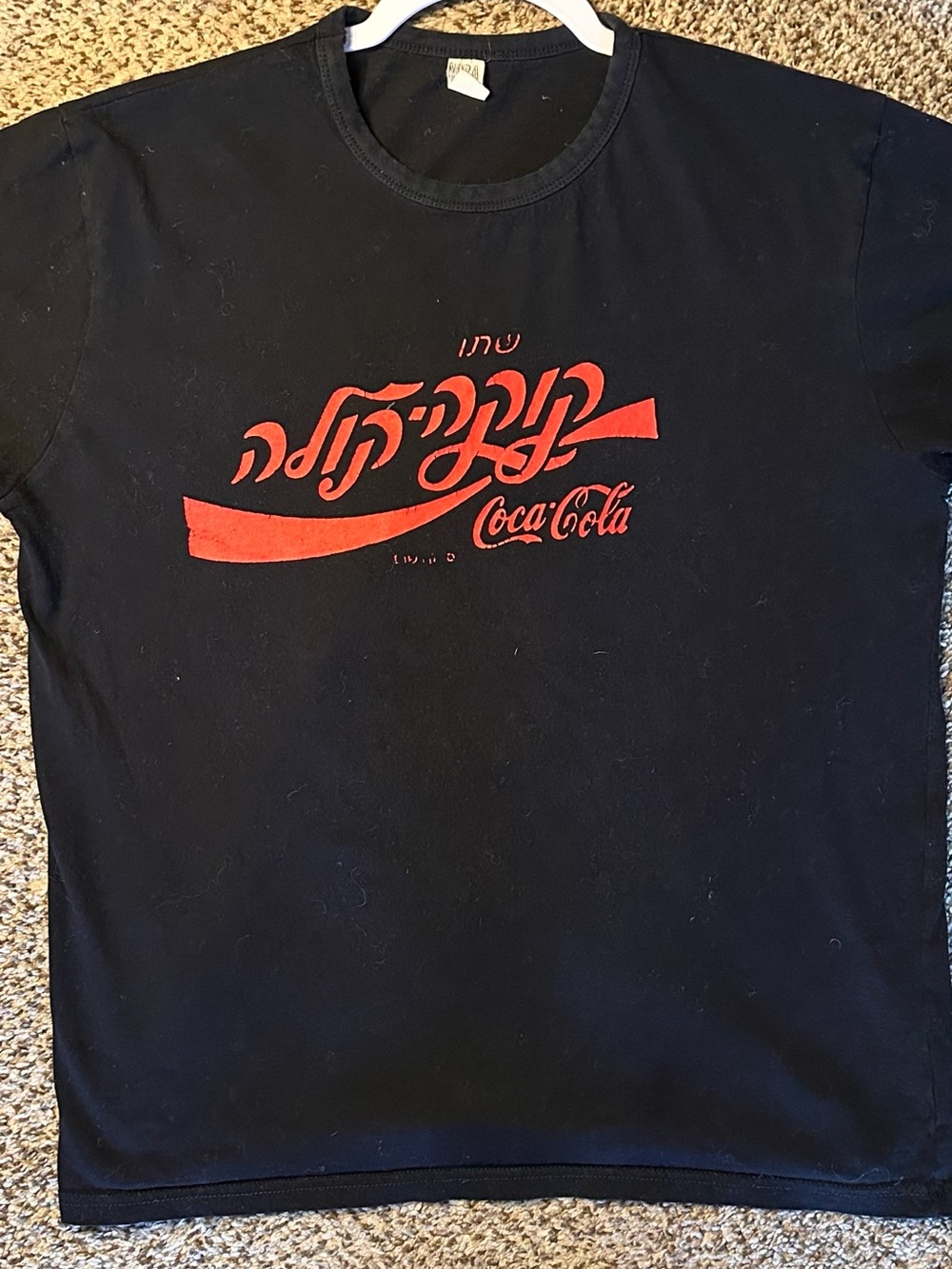 Coca Cola NOR Black Short Sleeve Tee with Red Logo